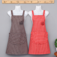 网红款围裙纯棉夏天薄款家用厨房防污透气可爱女时尚韩版日系工作