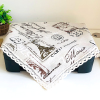打印机罩复印机传真机盖布罩一体机防尘布盖巾布艺方巾斗柜布|英伦人像 加大尺寸:80*80cm(一个装)