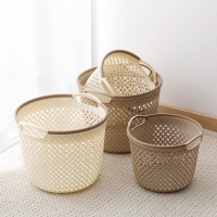 仿毛线塑料收纳篮镂空收纳筐厨房零食收纳盒浴室桌面洗澡篮