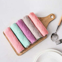 魅影家用厨房用品加厚清洗洁百洁布不沾油吸水不掉毛巾擦洗碗|16*27五条装(体验价)