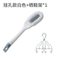 鞋刷软毛刷鞋刷子洗鞋刷不伤刷鞋神器家用清洁板刷鞋子洗衣刷衣服|白色新款+1个晒鞋架(收藏送粘钩)