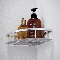 卫生间置物架壁挂收纳架不锈钢三角篮浴室五金挂件双层稳固|937124-7Z-1铝合金角篮