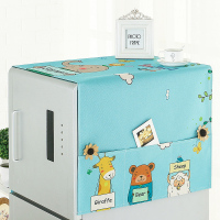 防水冰箱盖布防尘布滚筒洗衣机罩棉麻单双开门冰箱罩微波炉防尘罩|聚会 冰箱洗衣机130*50(防水款)