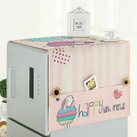 防水冰箱盖布防尘布滚筒洗衣机罩棉麻单双开门冰箱罩微波炉防尘罩|小羊羊 双开冰箱170*60(防水款)