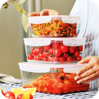 3l大号密封盒 耐热玻璃长方形保鲜盒微波炉专用冰箱收纳盒 泡菜盒