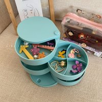 大容量旋转首饰收纳盒网红同款项链戒指耳钉耳环耳饰品多层首饰盒