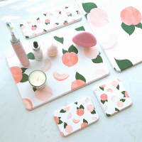 硅藻土水蜜桃脚垫杯垫防潮防滑速干卫生间浴室吸水地垫