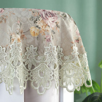 空调罩套柜机圆形海信奥克斯立式圆柱防尘罩空调盖巾|绿色 80CM圆无中心花边