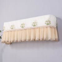 蕾丝空调罩防尘罩全包挂机北欧三菱1.5匹空调套海信卧室家|花语茶色 全包开机取下大1.5P(88-92cm)