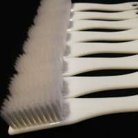 文玩刷子6排纳米丝软毛刷清理金刚菩提橄榄核桃玉器包浆挂瓷保养|纳米丝5把硬5把软