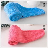 韩国洗头干发帽成人长发头发速干毛巾加厚浴帽吸水可爱包头巾|2条装[天蓝+胭红]