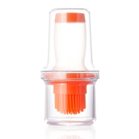 刷油刷子厨房烙饼硅胶油刷家用烘焙耐高温小烧烤刷抹油神器涂油刷|挤压式桔色