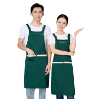 水果店围裙logo印字肩带式美甲画画超市时尚工作服女订做