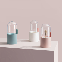 化妆刷收纳盒桌面防水防尘刷子带珍珠唇釉眼线影刷眉笔收纳桶