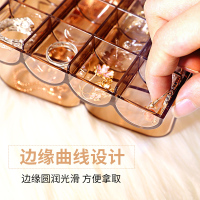 耳环首饰收纳盒桌面大容量多格子耳钉戒指盒防尘便饰品展示架
