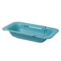 可升缩沥水篮家用厨房水槽置物架收纳架果蔬挂架塑料防摔洗菜篮子