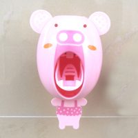 自动挤牙膏器 懒人牙膏挤压机 卡通动物造型挤牙膏 儿童情侣|粉粉猪