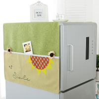 清新冰箱盖布收纳冰箱罩微波炉烤箱盖巾布艺冰箱罩滚筒防尘罩|向日葵 单开/滚筒55*140cm