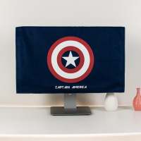 电脑罩防尘罩台式简约现代液晶显示器键盘主机保护套屏幕盖布防尘|队长(单盖布) 24英寸