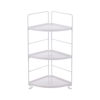 浴室铁艺置物架落地洗漱台沐浴露架子卫生间厕所多层收纳架|白色扇形