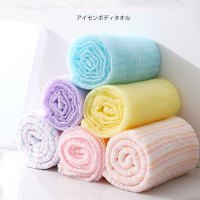 日本洗浴巾按摩拉背条起泡尼龙涤纶长条浴擦浴球沐浴巾