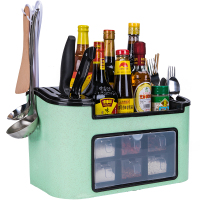 调料盒套装厨房用品调味料收纳盒多功能装盐味精调味罐置物架