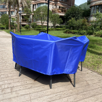 户外家具防尘罩子伞桌椅防雨遮阳灰防晒沙发套订做设备防水布|蓝色 长100*宽100*高70cm