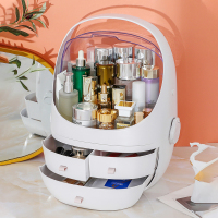 网红化妆品收纳盒家用大容量护肤品防尘置物架桌面整理梳妆台口红