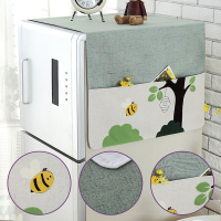 冰箱防尘罩防尘布盖布保护罩微波炉洗衣机双开门单开门冰箱罩盖巾|天道酬勤 双开/对开门冰箱罩(177x67cm)