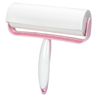 16cm粘尘纸滚筒式粘尘胶带替换纸芯粘毛器斜撕滚子衣服粘毛纸除毛|带盖粉色粘毛器1个