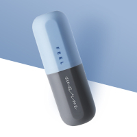 旅行牙刷收纳盒便携式洗漱杯套装创意出差牙杯牙具收纳神器|都市蓝[单杯]