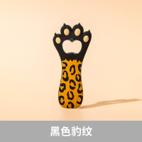 啤酒开瓶器汽水起盖猫爪个性瓶起子创意磁力冰箱贴家用X2|黑色豹纹