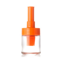 刷子烙饼硅胶家用烘焙耐温小烧烤刷抹油神器涂U6|蘸取式桔色