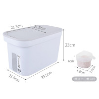 收纳防潮30斤40斤米缸塑料密封防虫大米面粉装储米箱F3|日式灰色(20斤)送量米杯