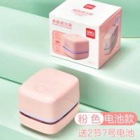 充电迷你吸尘器桌面清洁器轻松吸纸屑随手净化灰尘吸力强L9|新品方形(粉色+电池)