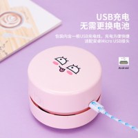 充电迷你吸尘器桌面清洁器轻松吸纸屑随手净化灰尘吸力强L9|充电款（粉色）