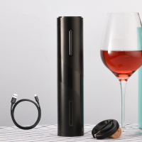 红酒开瓶器电动家用全自动开红酒起子档开酒器套装葡萄酒起酒器T4|充电款优雅黑