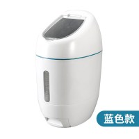 家用防虫防潮密封自动出米缸计量20斤放面大米的收纳盒储米箱Q5|蓝色双层大容量自带防虫盒