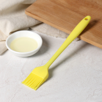 硅胶耐温食用子烙饼平底锅家用烧烤煎饼刷子X5|小号一体式(柠檬黄)