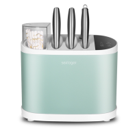 智能刀具消毒架保洁机消毒机筷子烘干刀架多功能菜刀收纳架U0|橄榄绿[顺丰]送磨刀器