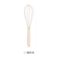 手动打蛋器硅胶搅拌器和面器家用小型鸡蛋奶油打发器蛋抽烘焙工具|藕粉色