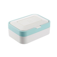 密封防虫防潮装米箱20kg家用大米收纳盒储米箱米面收纳箱S2|小号浅蓝