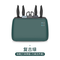 智能刀具消毒器紫外线杀菌刀架温烘干分类砧板消毒机L0|复古绿[标配:砧板+5把刀具]