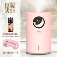 香薰机卧室内熏香助眠喷雾小型香薰器精油家用北极熊香薰夜灯U4|星空粉色(送眼罩,精油1瓶)