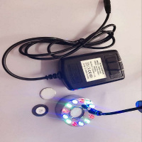 盆景景观造雾器鱼缸雾化假山喷雾头水雾彩灯声雾化头Q4|24V电源适配器+雾化头+2片雾化片雾化片是备用的