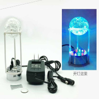 盆景景观造雾器鱼缸雾化假山喷雾头水雾彩灯声雾化头Q4|24V电源适配器+雾化头+冰裂球送一片雾化片