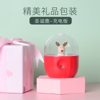 萌宠usb器小型家用卧室静音宿舍学生可爱迷你香薰便携办公室桌面空气净化充|礼品包装[小麋鹿]充电版◆创新下出雾◇静音大雾