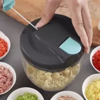 厨房蒜泥神器手动压蒜器手动料理机绞肉大蒜搅碎机切搅拉蒜末家用B2