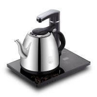 防烫全自动上水电热水壶套装抽水式烧水壶家用泡茶壶茶炉自动断电E2|半自动（黑色） 201不锈钢