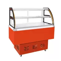 双温鸭脖熟食冷藏展示柜商用卤菜保鲜柜烧烤凉菜直冷冷藏点菜柜|保鲜2层-后开 1.24米长